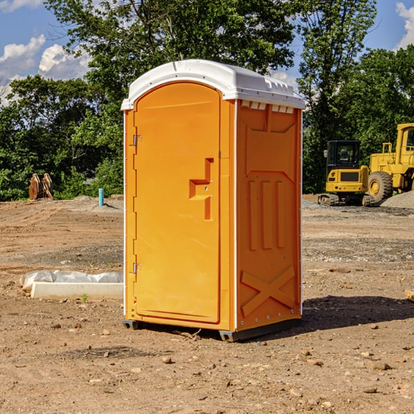 how often are the porta potties cleaned and serviced during a rental period in Moore County North Carolina